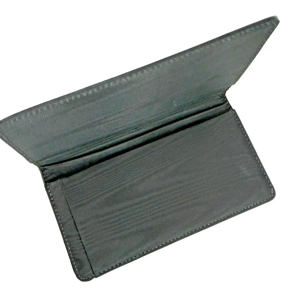 Vintage The Simpsons 2002 FOX Black Leather Checkbook Cover Wallet Matt Groening